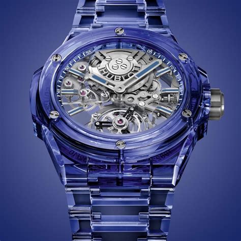 blue hublot|Hublot full blue tourbillon.